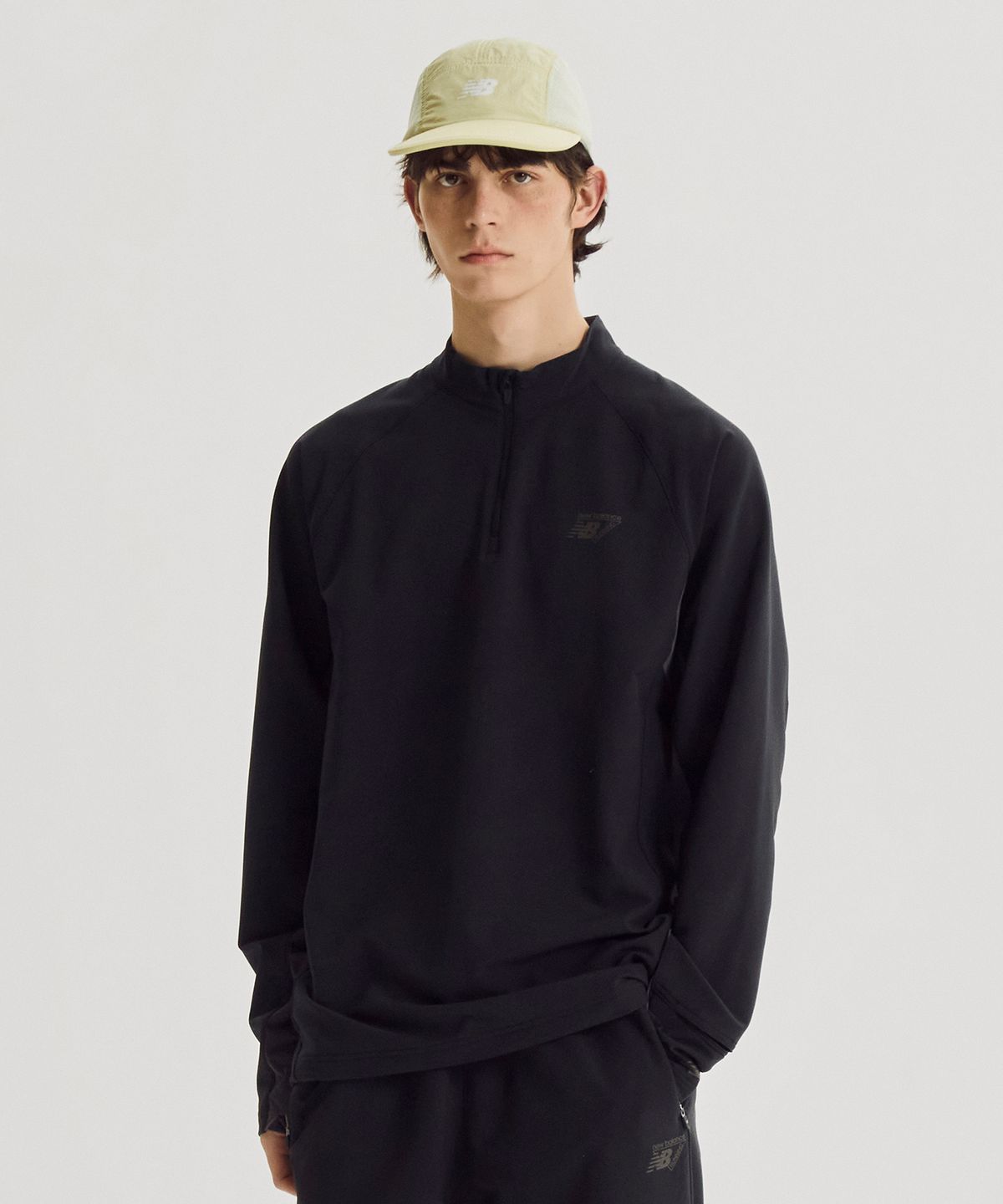 뉴발란스(NEW BALANCE) NBMDG45903 / UNI RC 하이브리드 스탠넥 베이스레이어 (BLACK)