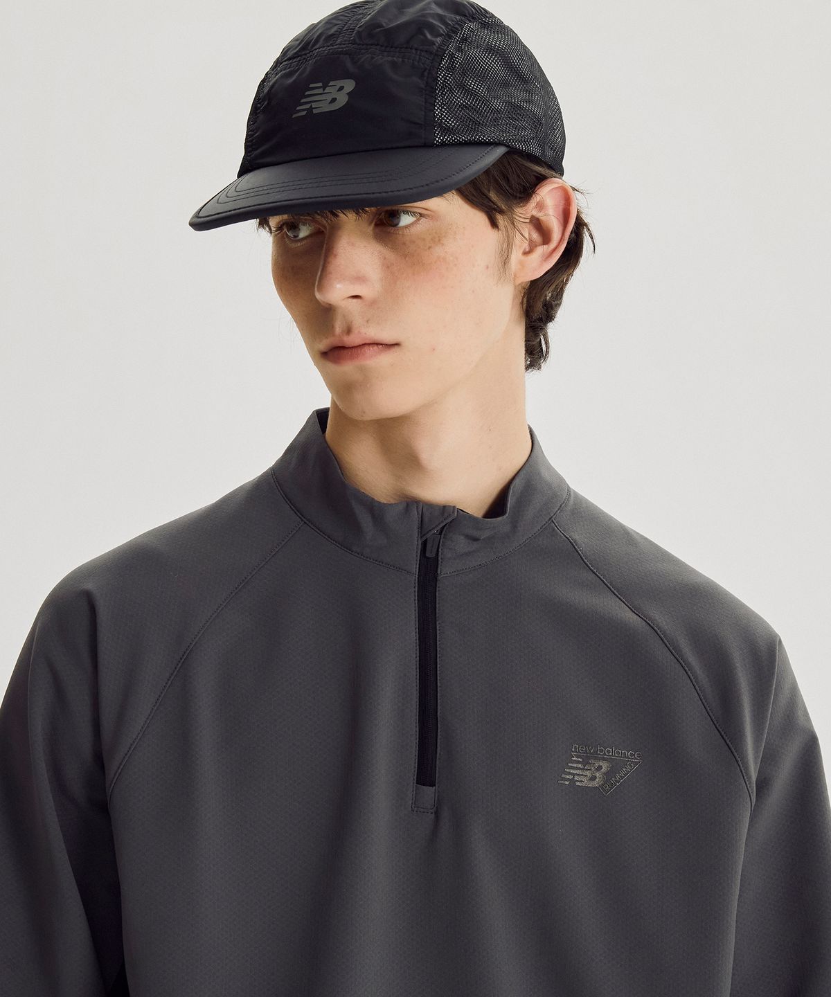 뉴발란스(NEW BALANCE) NBMDG45903 / UNI RC 하이브리드 스탠넥 베이스레이어 (GRAY)