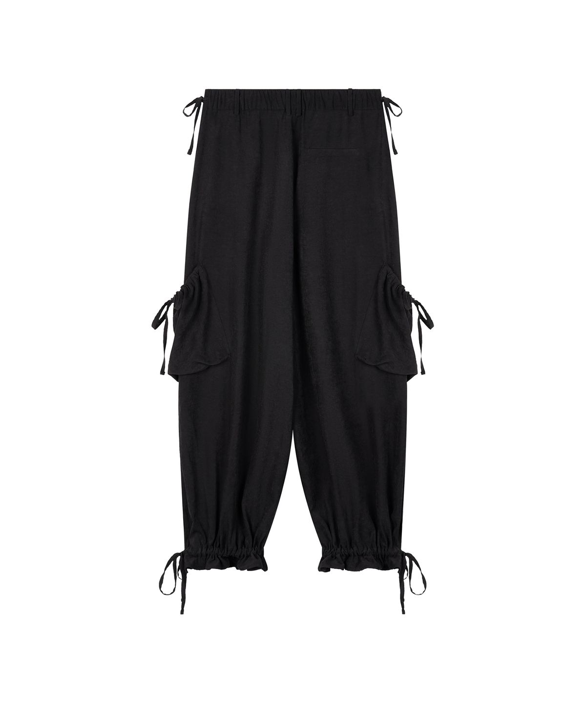 러드(LLUD) Drawstring Cargo Pants Black