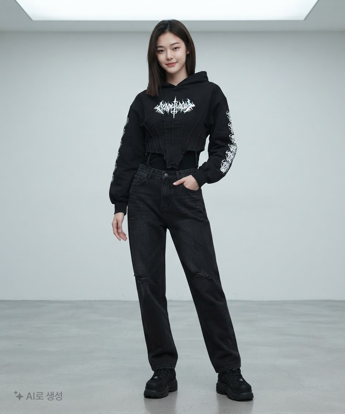 배드블러드(BADBLOOD) 후드 티셔츠 S