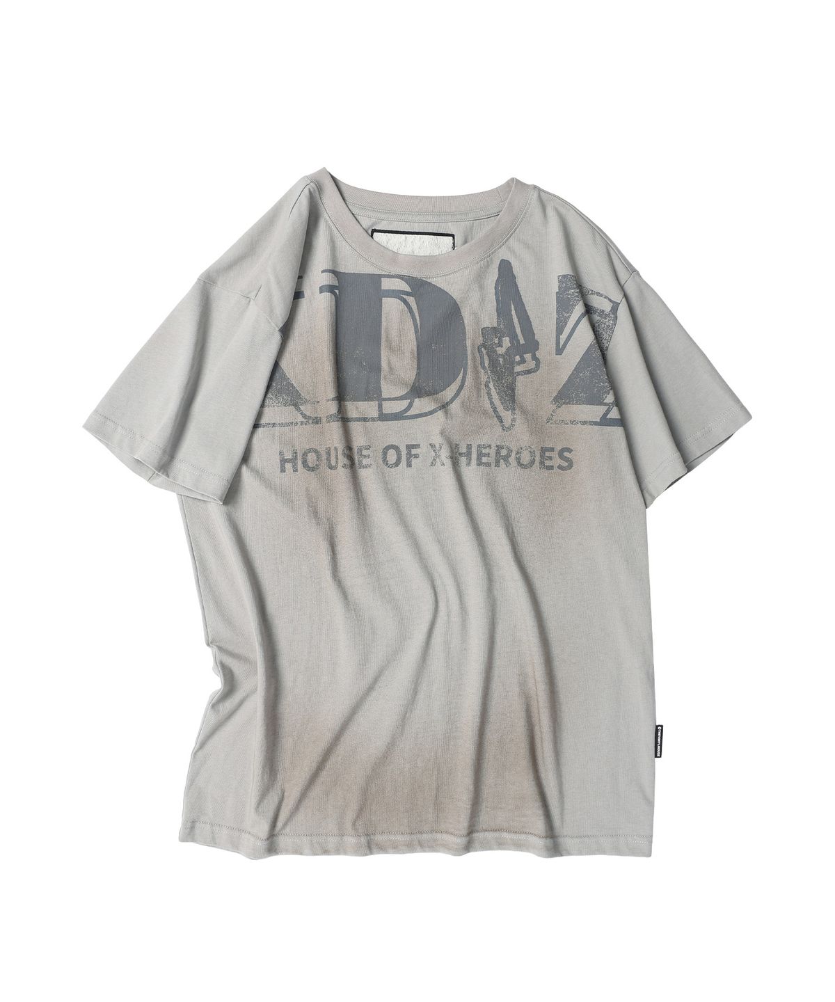 더바이닐하우스(THEVINYLHOUSE) [더바이닐하우스 X 엑디즈] FADED LOGO TEE GREY