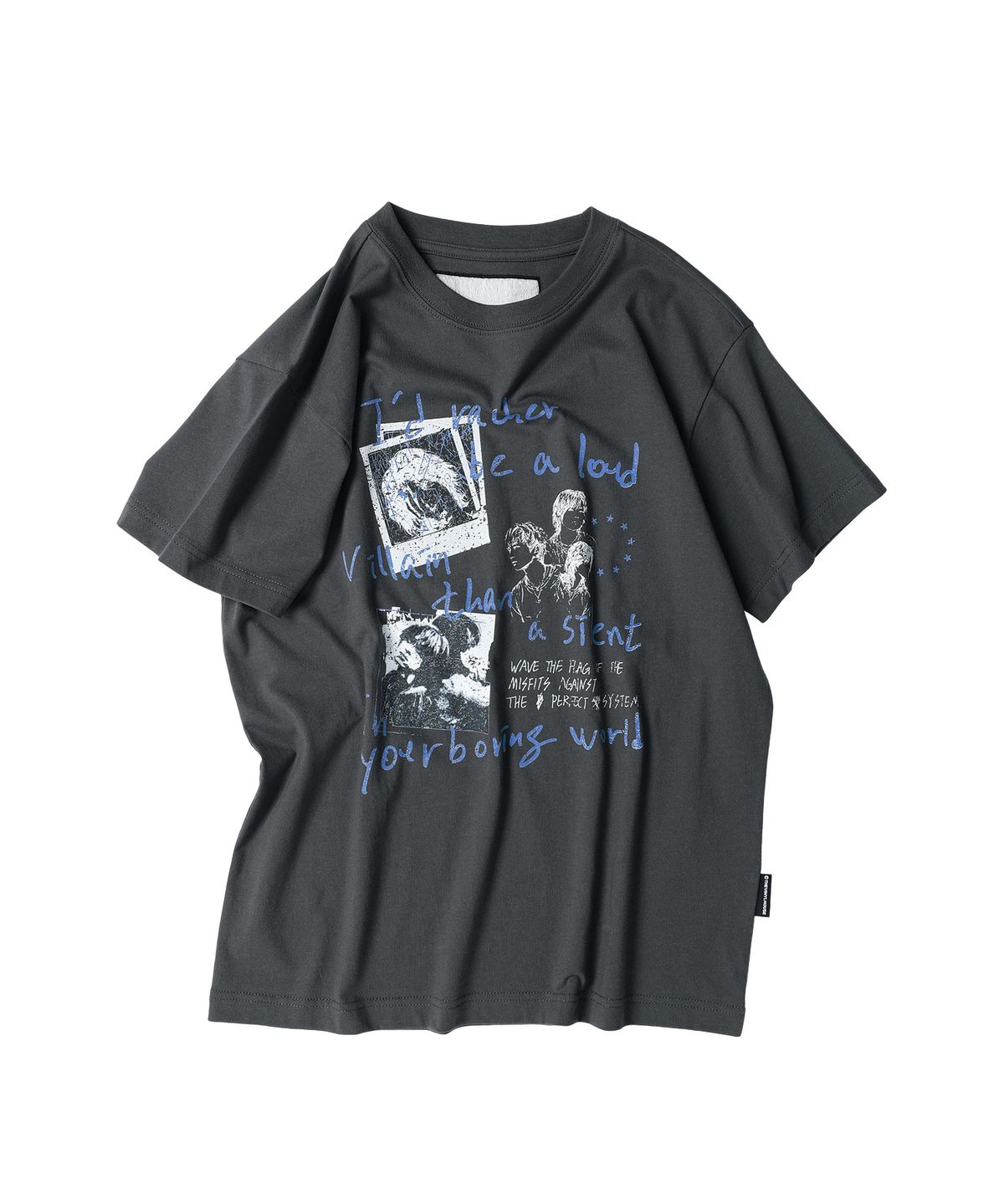 더바이닐하우스(THEVINYLHOUSE) [더바이닐하우스 X 엑디즈] DOODLE COLLAGE TEE CHARCOAL