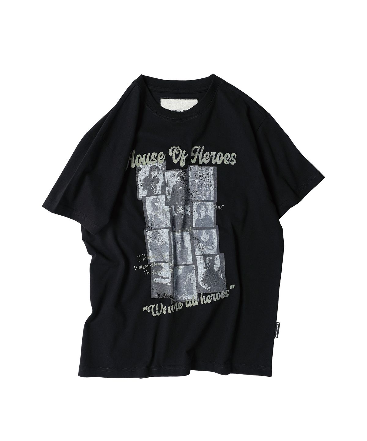 더바이닐하우스(THEVINYLHOUSE) [더바이닐하우스 X 엑디즈] HOUSE OF HERO TEE BLACK