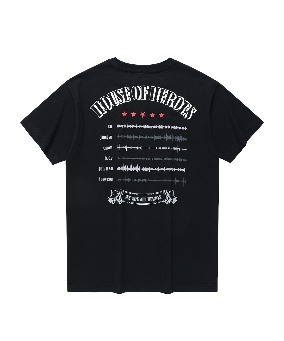 더바이닐하우스(THEVINYLHOUSE) [더바이닐하우스 X 엑디즈] SOUND WAVE TEE BLACK