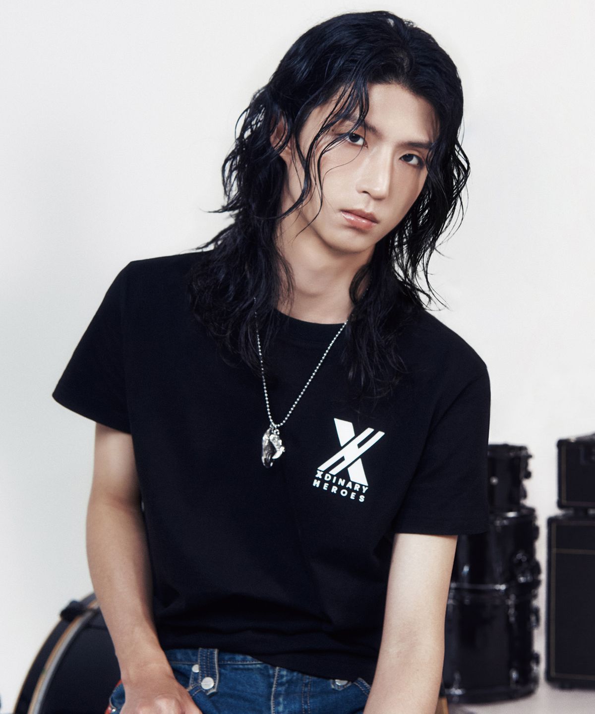 더바이닐하우스(THEVINYLHOUSE) [더바이닐하우스 X 엑디즈] SOUND WAVE TEE BLACK
