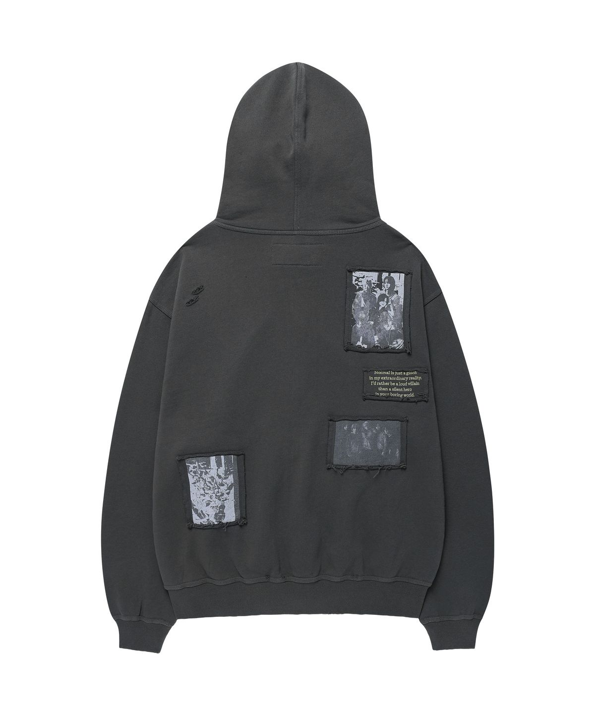 더바이닐하우스(THEVINYLHOUSE) [더바이닐하우스 X 엑디즈] PATCH HOODIE ZIP-UP CHARCOAL