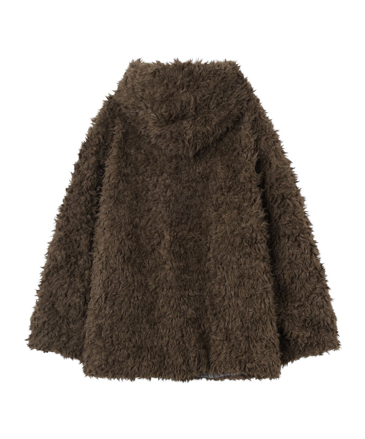 아메스 월드와이드(AMES-WORLDWIDE) DUFFLE TEDDY FUR COAT BROWN