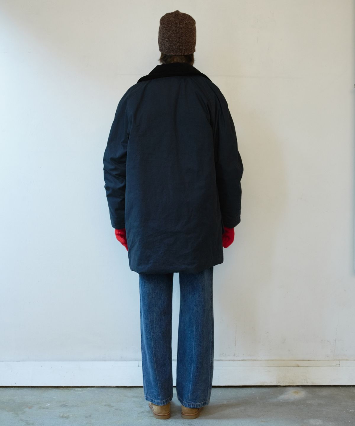 프리터(FRITUR) Field Cord Padding Coat Navy_F263JP25