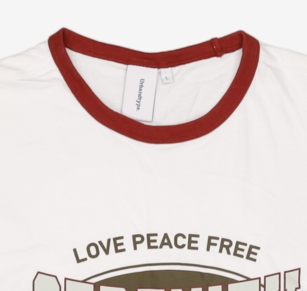 어반디타입(URBANDTYPE) 세레니티 배색 링거 티셔츠_5color L