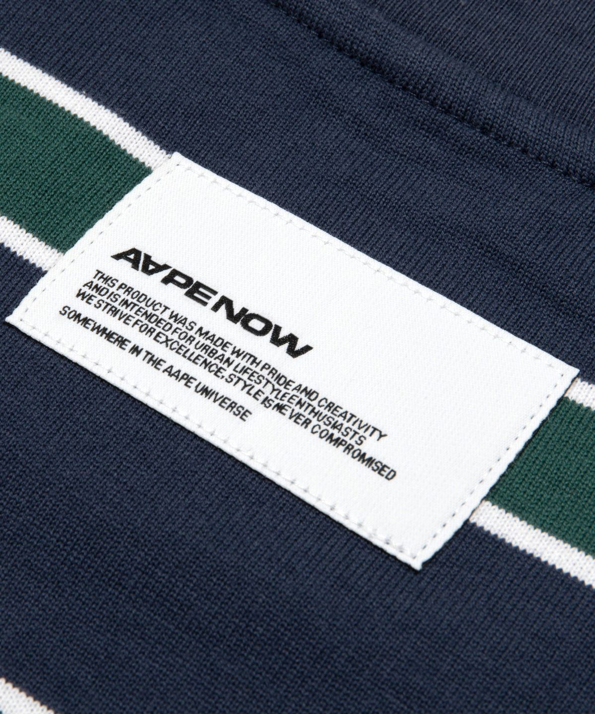 에이프(AAPE) AAPENOW 스트라이프 롱슬리브 티셔츠 / AAPLTM1949XXRNYA