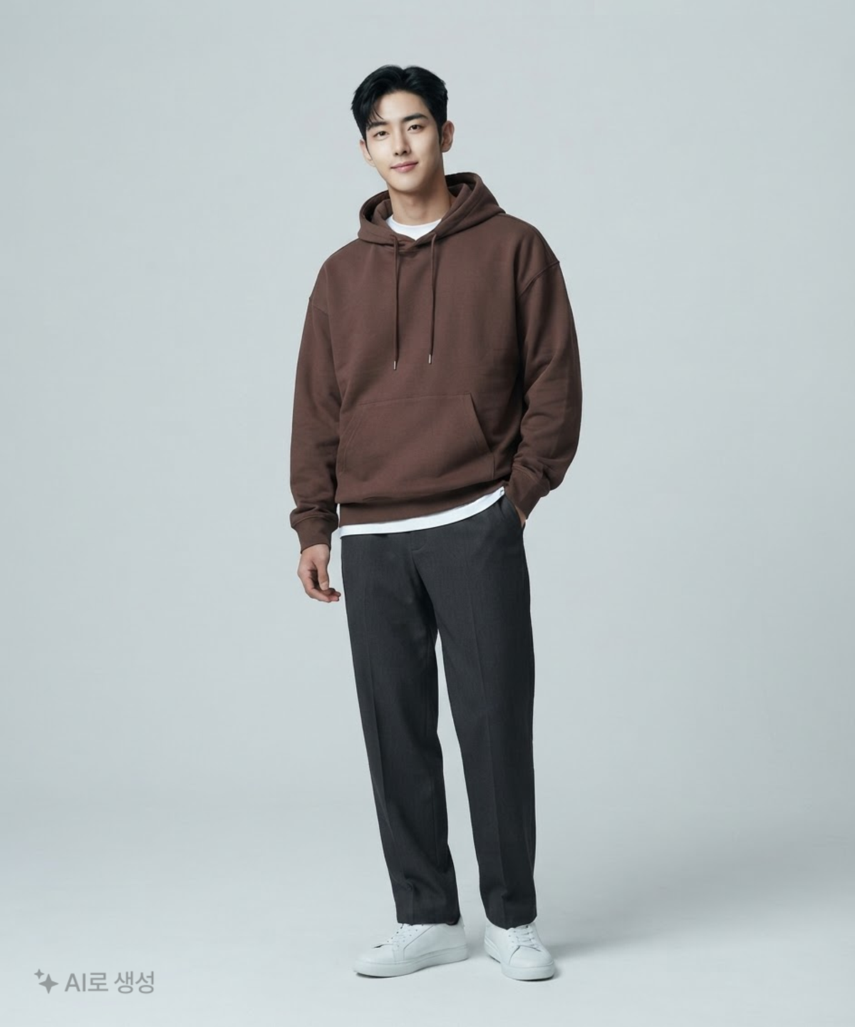무신사 스탠다드(MUSINSA STANDARD) 헤비웨이트 오버사이즈 후디드 스웨트셔츠 XL