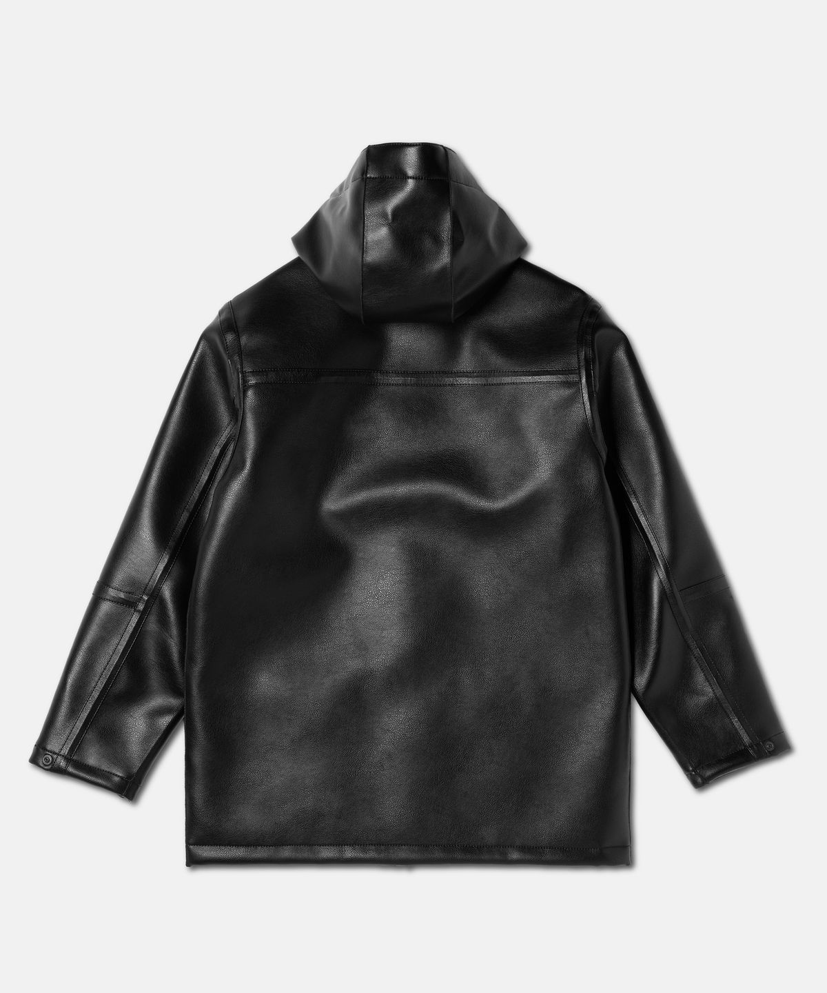 더씽인데어데어(THE THING IN THEIR THERE) Faux Leather Shearling Field Parka Black