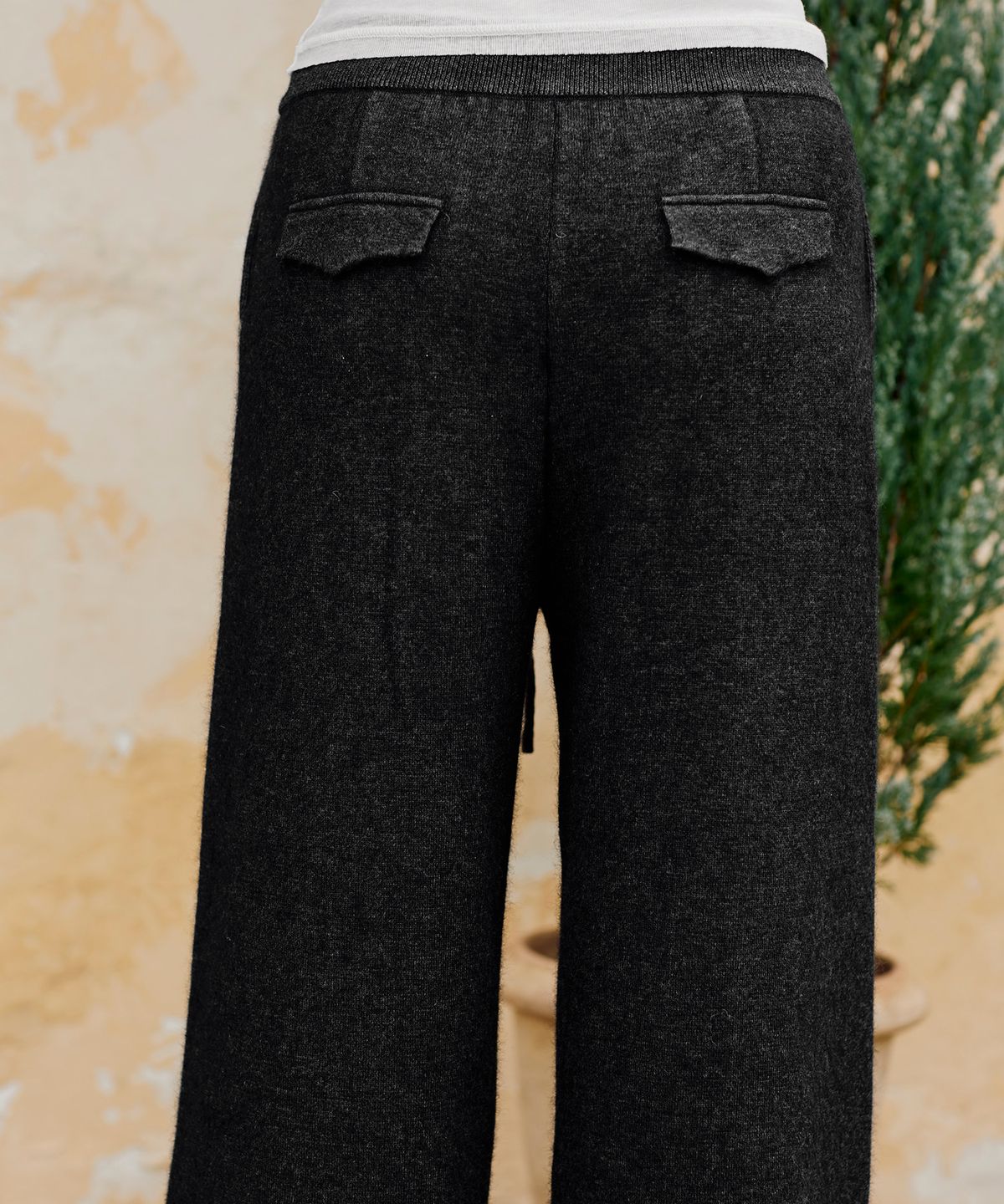 티나블러썸(TINABLOSSOM) COM GREY KNIT PANTS