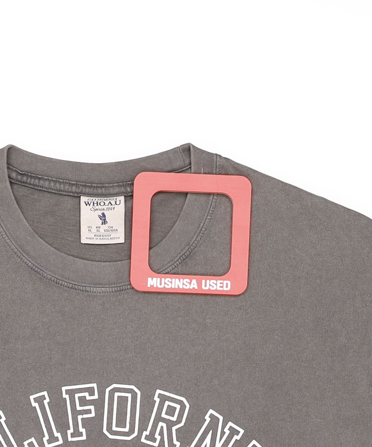 후아유(WHO.A.U) California Dyed Graphic T-shirt / WHRPG2522U XL