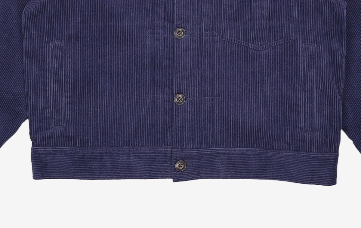 프리즘웍스(FRIZMWORKS) CORDUROY TRUCKER JACKET _ NAVY M