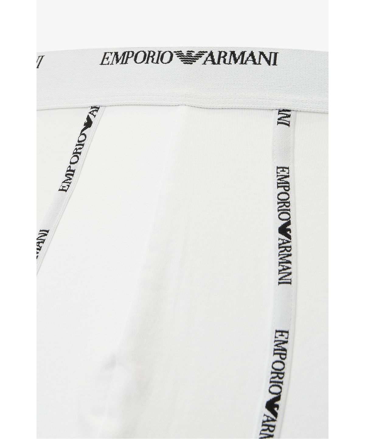 엠포리오 아르마니 언더웨어(EMPORIO ARMANI UNDERWEAR) 남성 로고 심 코튼 드로즈 _화이트_0816312019