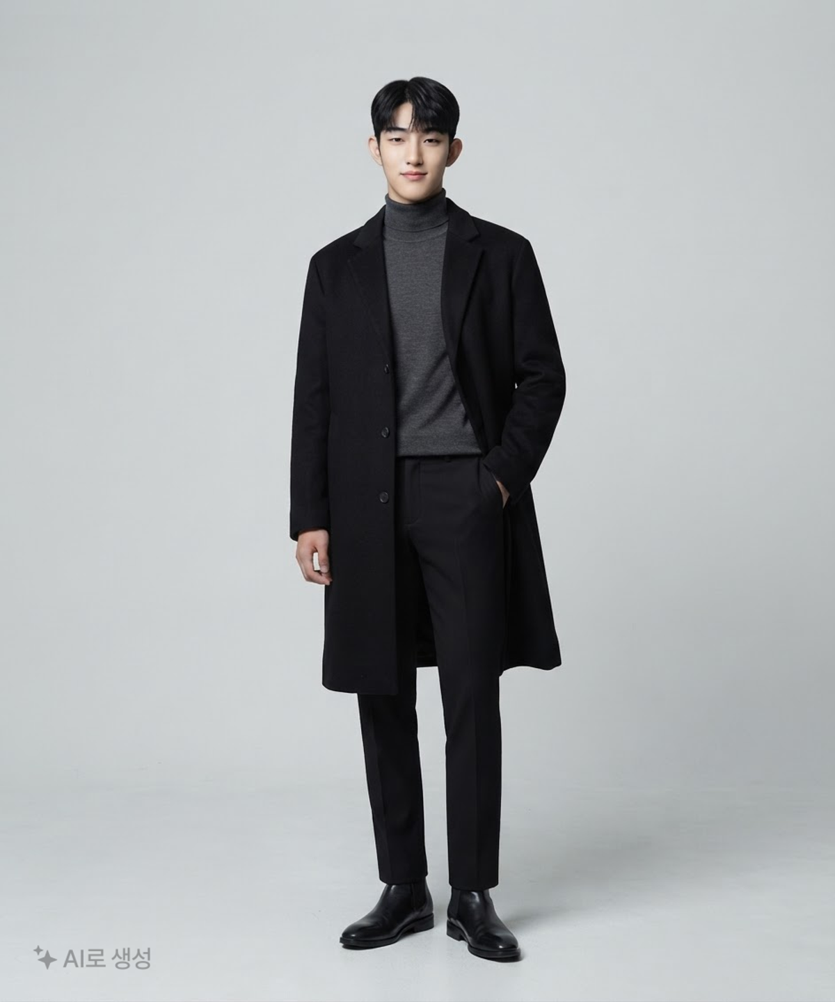 무신사 스탠다드(MUSINSA STANDARD) 캐시미어 블렌드 오버사이즈 싱글 코트 M