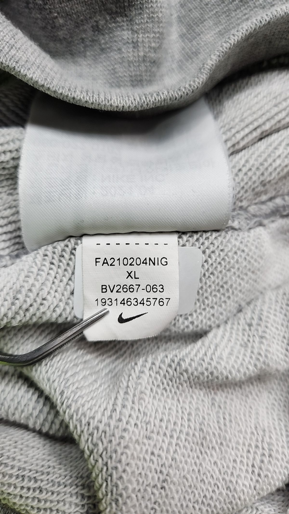 나이키(NIKE) 스포츠웨어 클럽 프렌치 테리 크루 M - 다크 그레이 헤더:화이트 / BV2667-063 XL