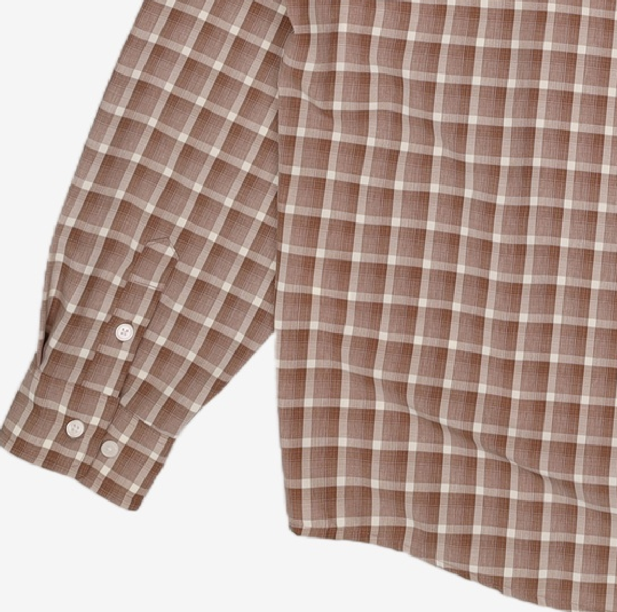 세컨모놀로그(SECONDMONO) Check Hooded Shirt L