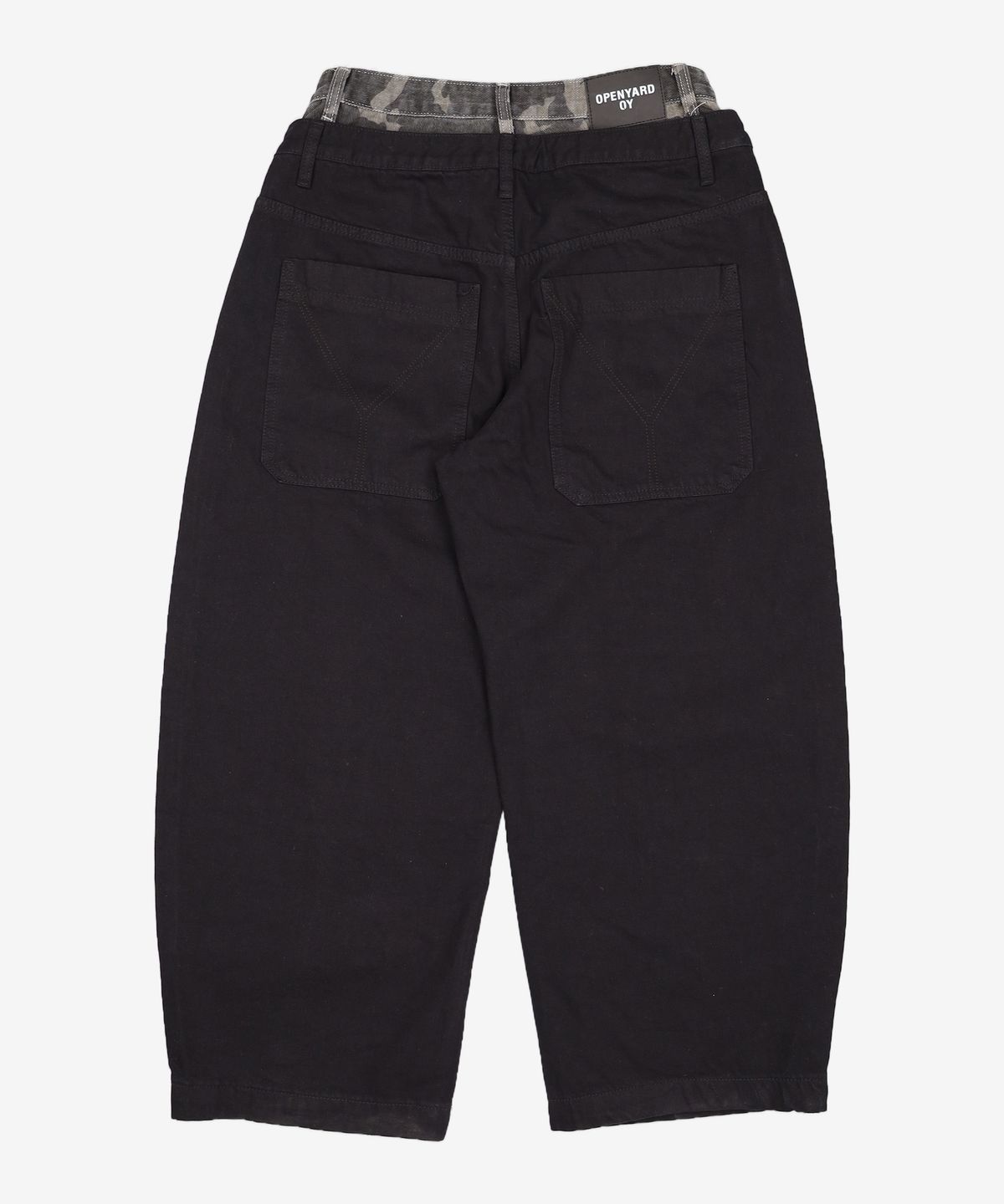 오픈야드(오와이)(OPENYARD(OY)) LAYERED WAIST WIDE VOLUME PANTS S