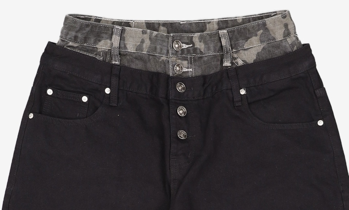 오픈야드(오와이)(OPENYARD(OY)) LAYERED WAIST WIDE VOLUME PANTS S