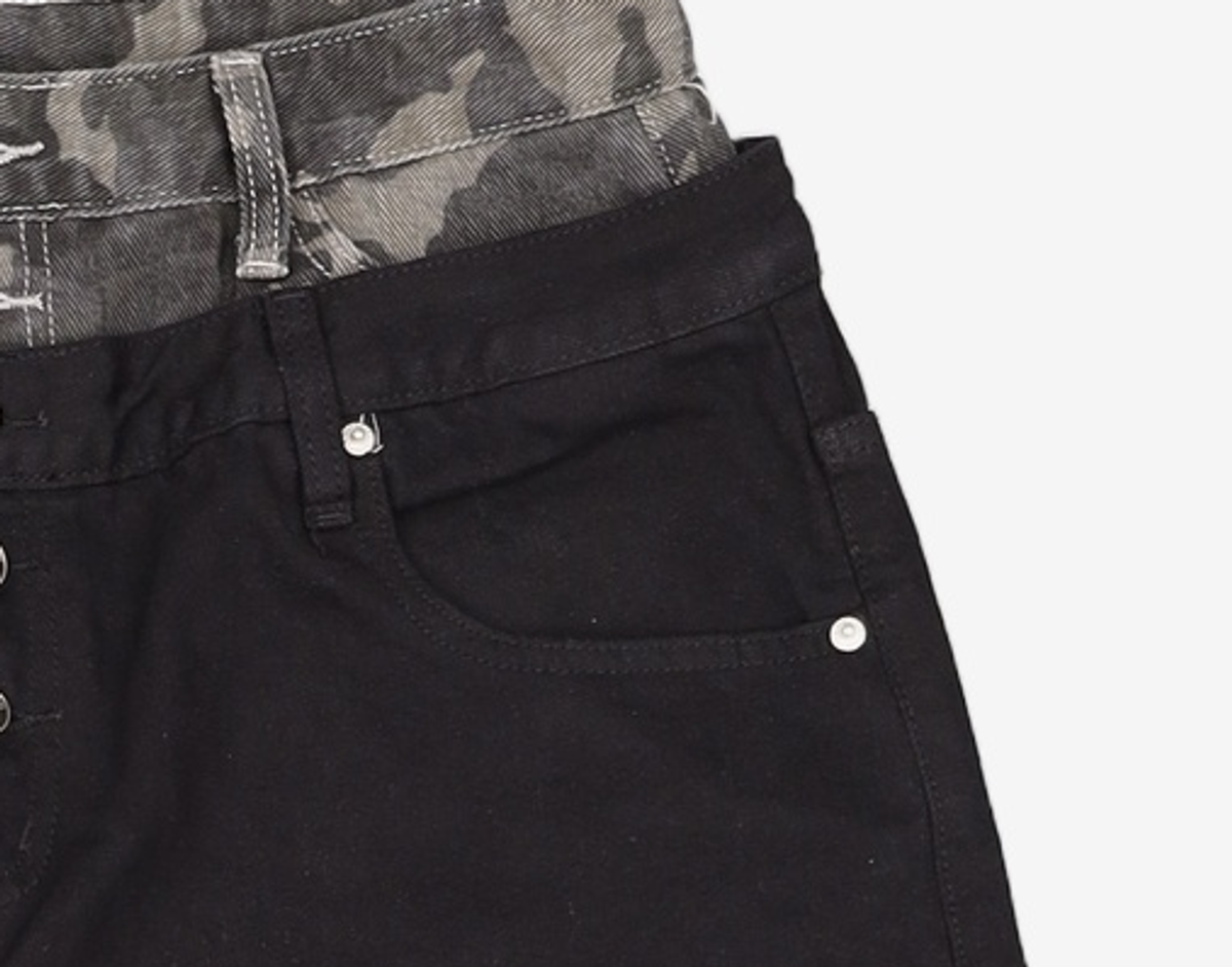 오픈야드(오와이)(OPENYARD(OY)) LAYERED WAIST WIDE VOLUME PANTS S