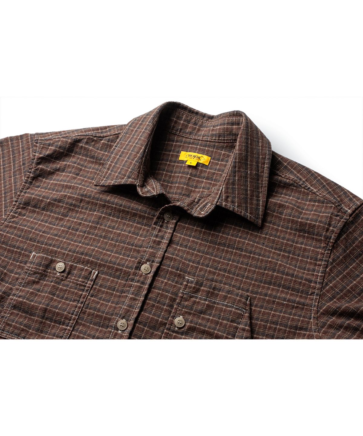 더 레스큐(THE RESQ) FLANNEL TEDDY SHIRT [VINTAGE AMBER]