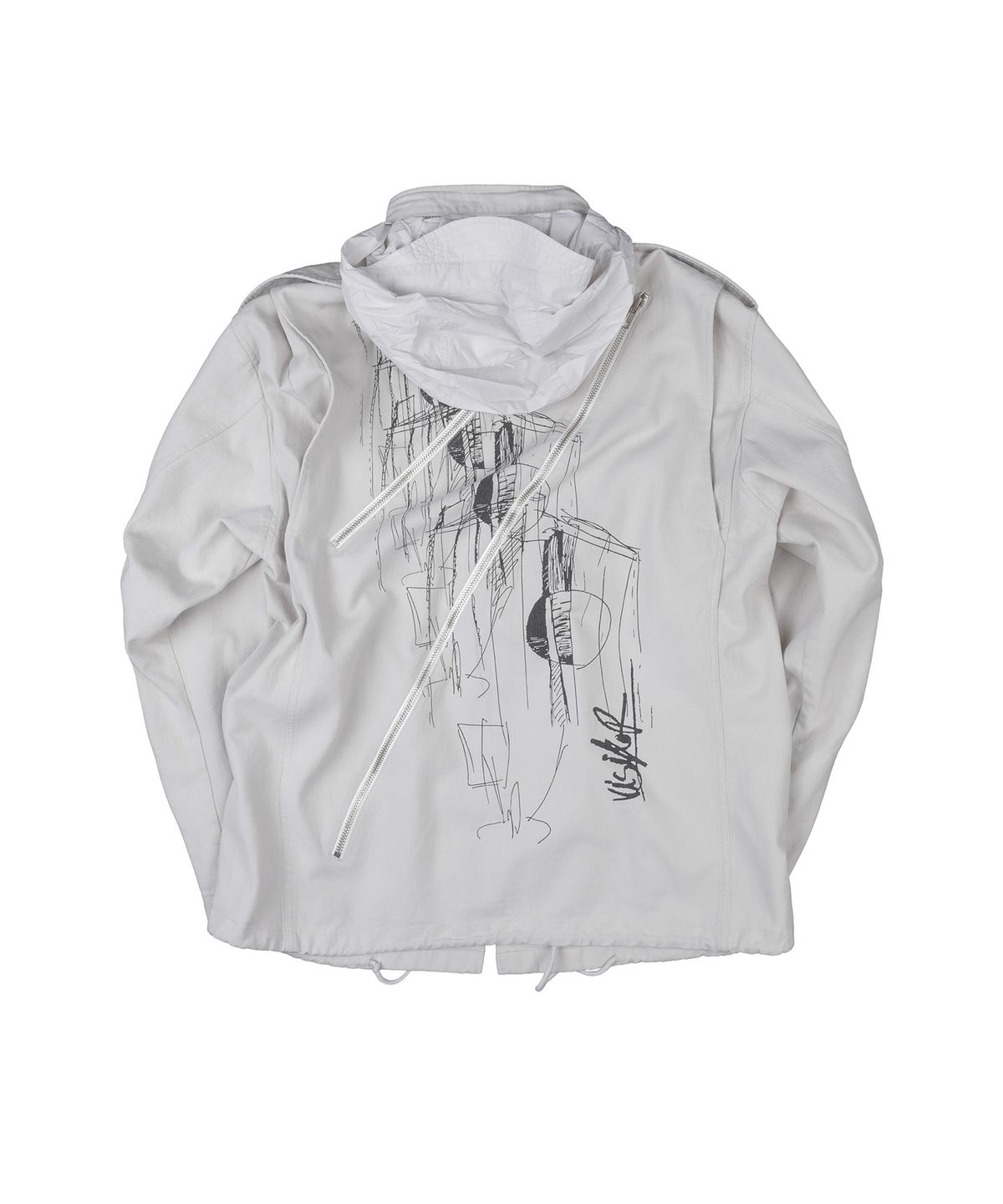 더뮤지엄비지터(THEMUSEUMVISITOR) M-65 ZIPPER FIELD JACKET (CHALK)