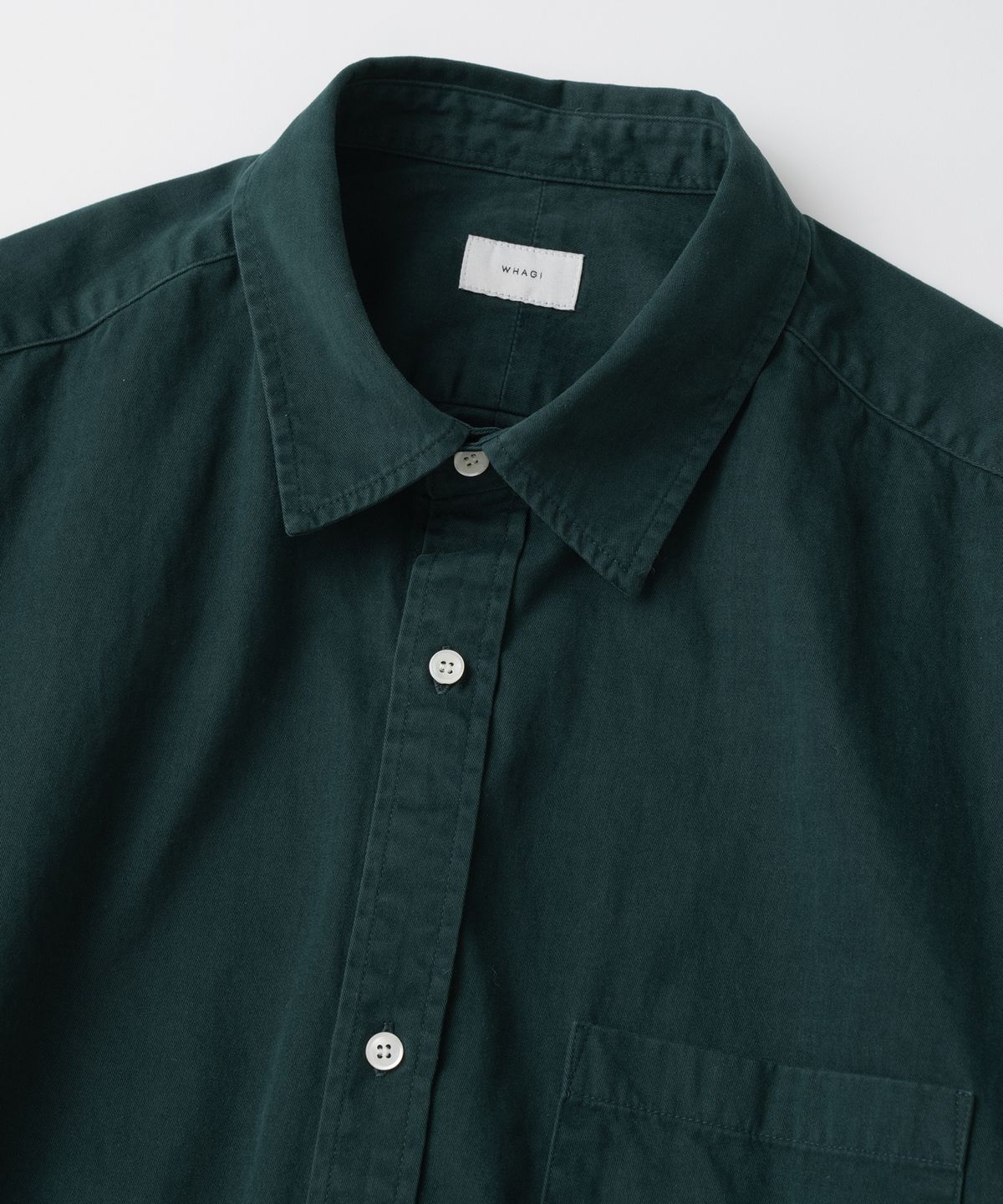 와기(WHAGI) Vintage Regular Collar Shirt (Vintage Green)