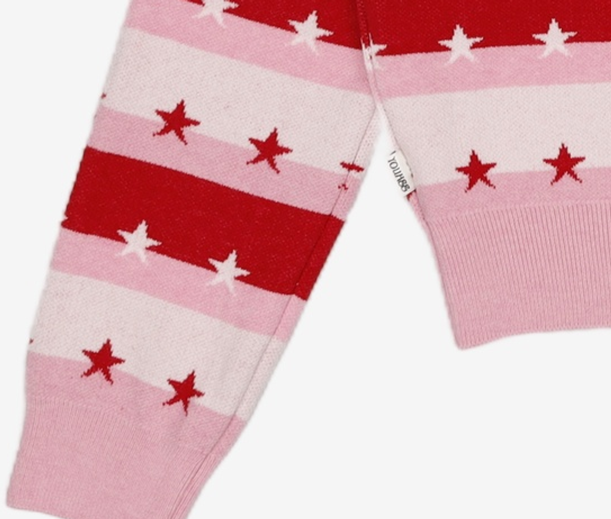 유희(YOUHEE) STAR STRIPE CARDIGAN PINK FREE