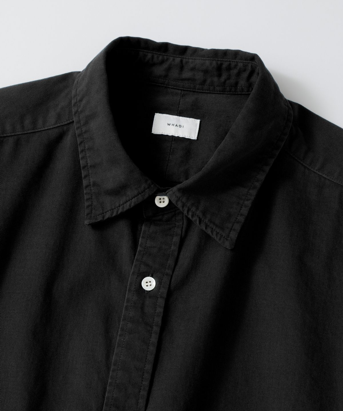 와기(WHAGI) Vintage Regular Collar Shirt (Vintage Black)