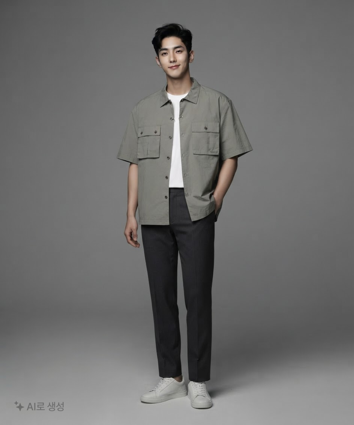 커버낫(COVERNAT) 나일론 퍼티그 하프 셔츠 Sage XXL