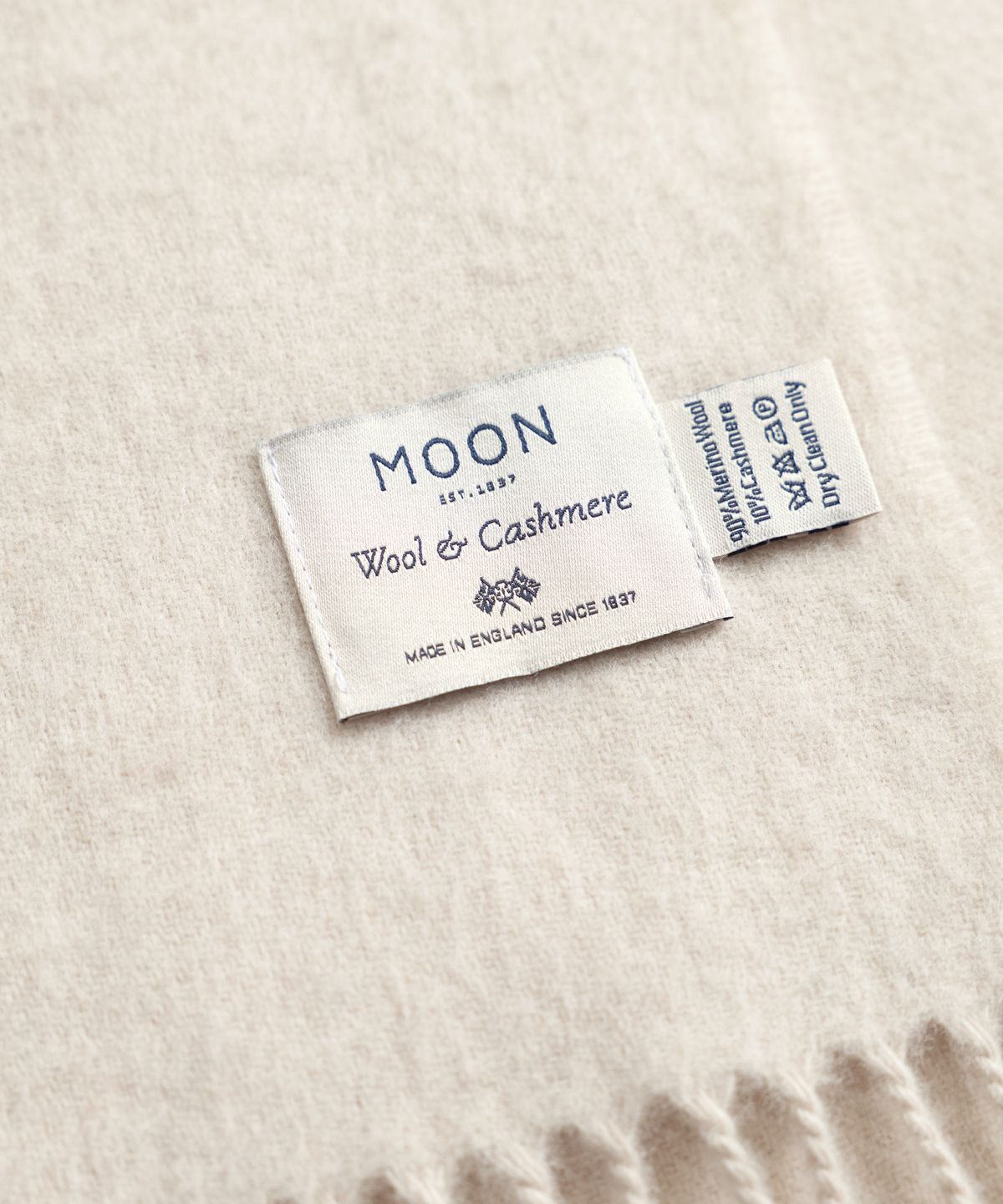 아브라함문(ABRAHAM MOON) 메리노울 캐시미어 머플러 35cm - 내추럴