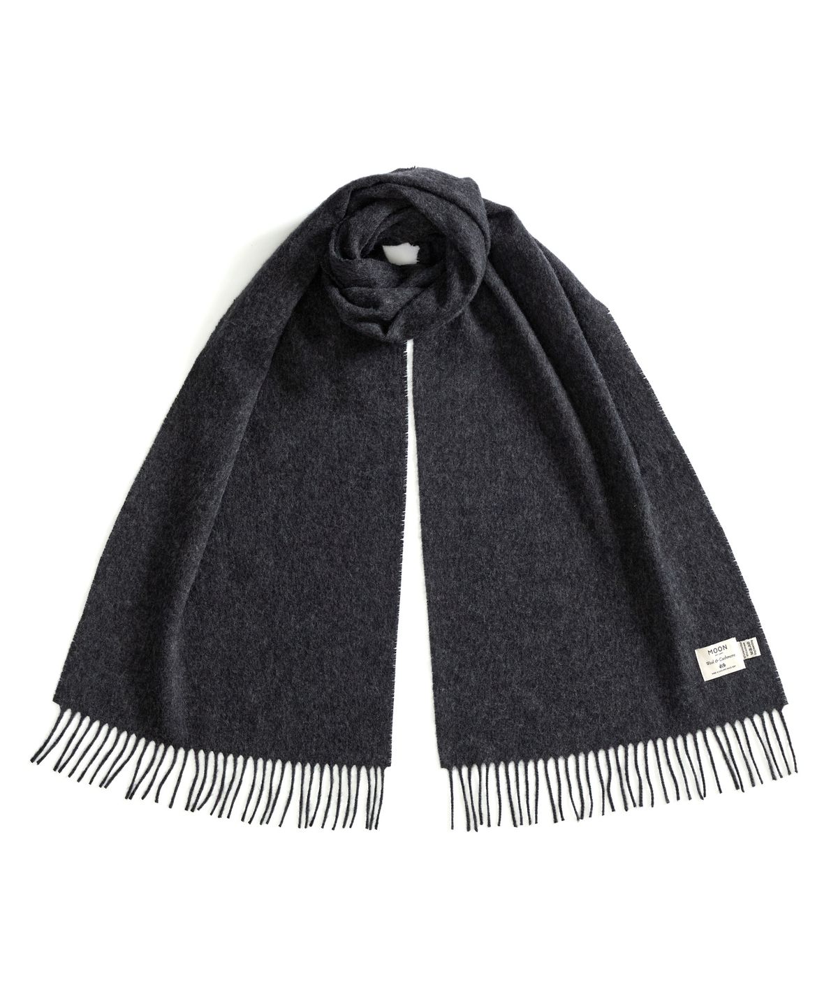 아브라함문(ABRAHAM MOON) 메리노울 캐시미어 머플러 35cm - 차콜