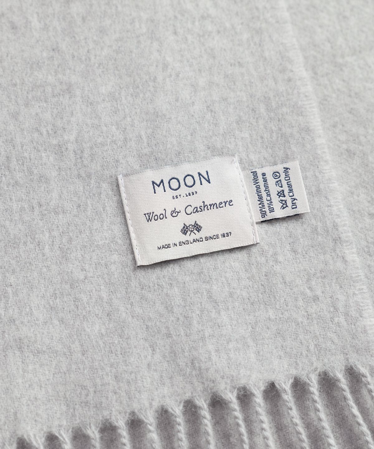 아브라함문(ABRAHAM MOON) 메리노울 캐시미어 머플러 35cm - 그레이