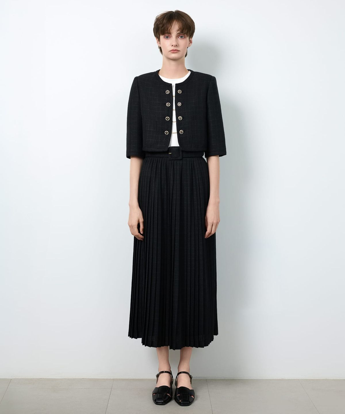 로에(LEAUET) Elle Tweed Jacket + Skirt (2pcs) 2colors