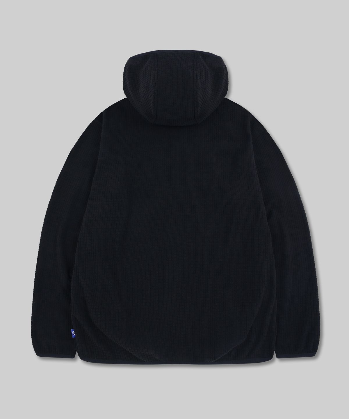 돌핀웨이브어패럴(DOLPHIN WAVE APPAREL) 돌핀 그리드 폴라 플리스 후디 짚업 블랙