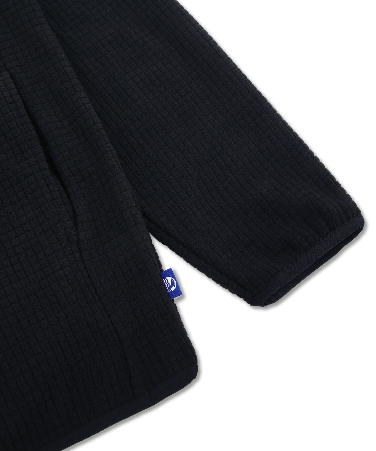 돌핀웨이브어패럴(DOLPHIN WAVE APPAREL) 돌핀 그리드 폴라 플리스 후디 짚업 블랙