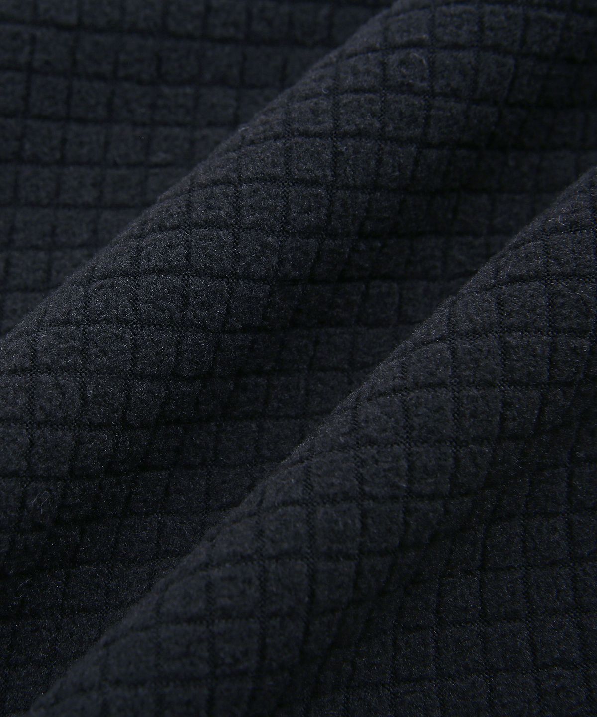 돌핀웨이브어패럴(DOLPHIN WAVE APPAREL) 돌핀 그리드 폴라 플리스 후디 짚업 블랙