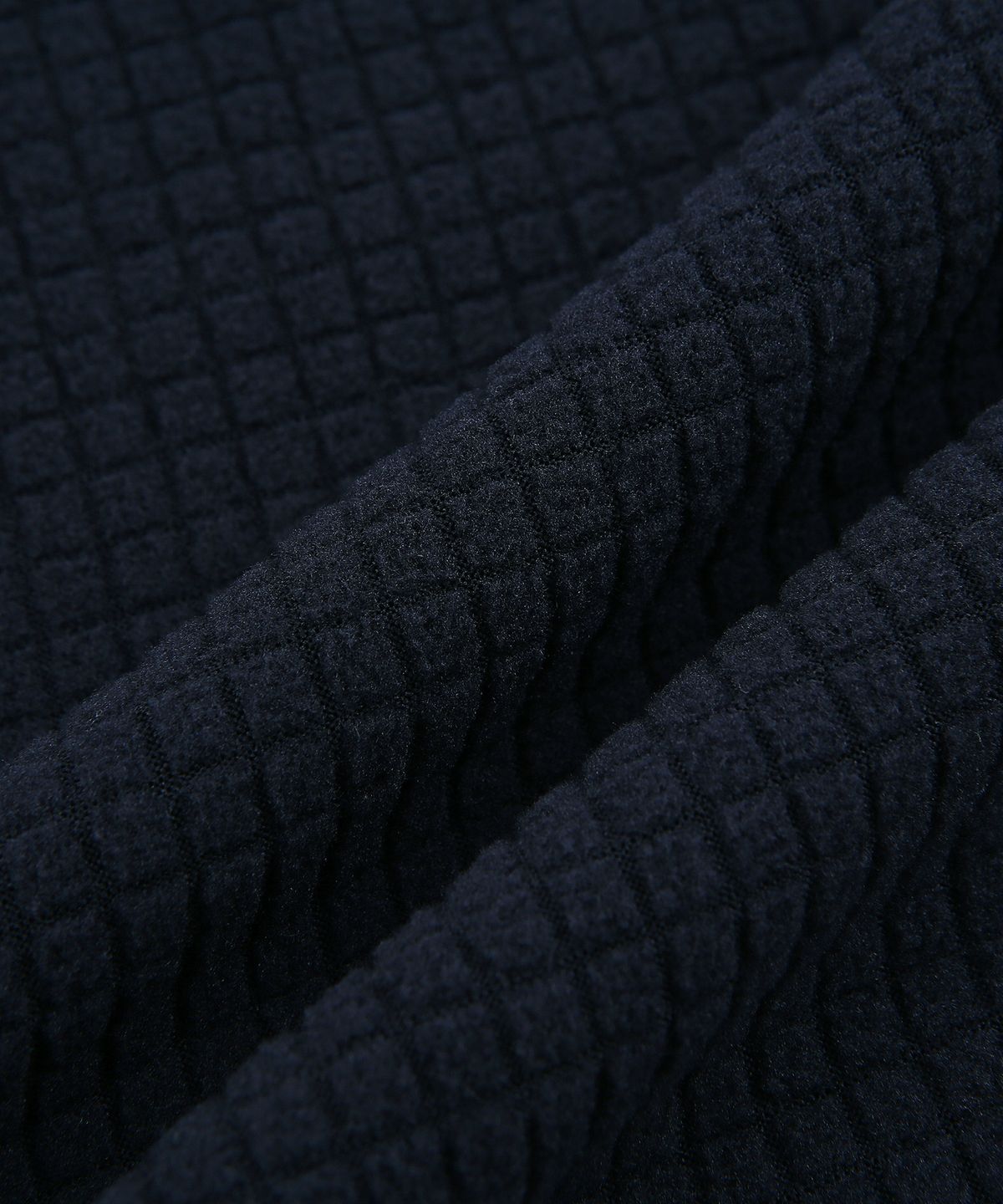 돌핀웨이브어패럴(DOLPHIN WAVE APPAREL) 돌핀 그리드 폴라 플리스 후디 짚업 네이비