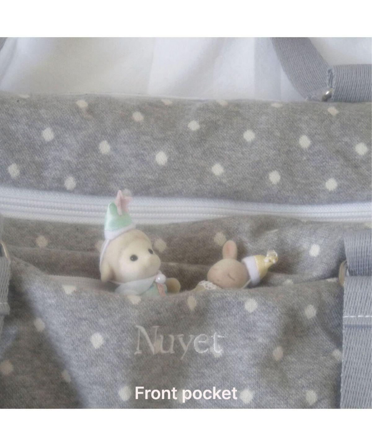 누옛(NUYET) 버니 리본 보스톤 백 _ 그레이