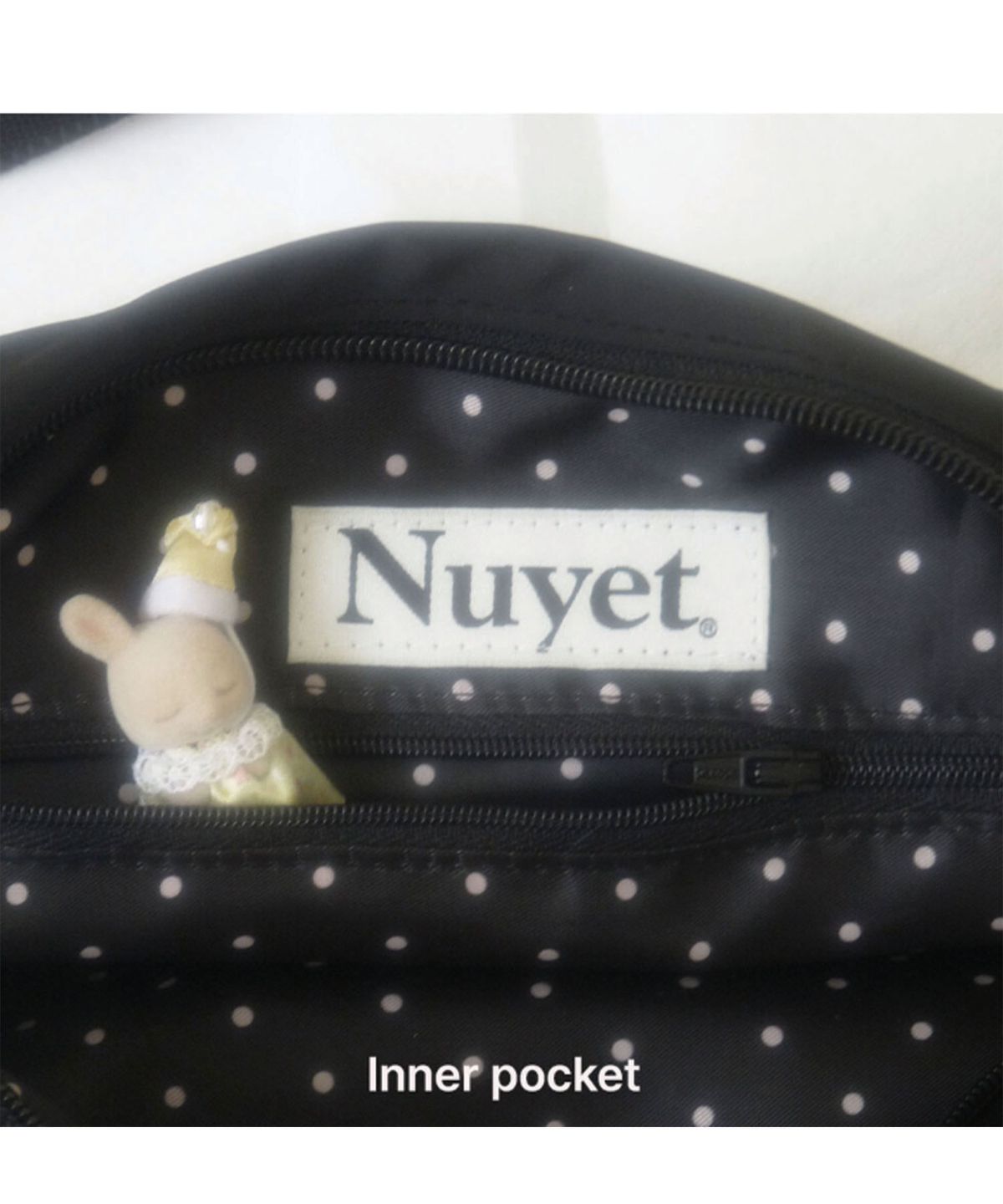 누옛(NUYET) 버니 리본 보스톤 백 _ 블랙