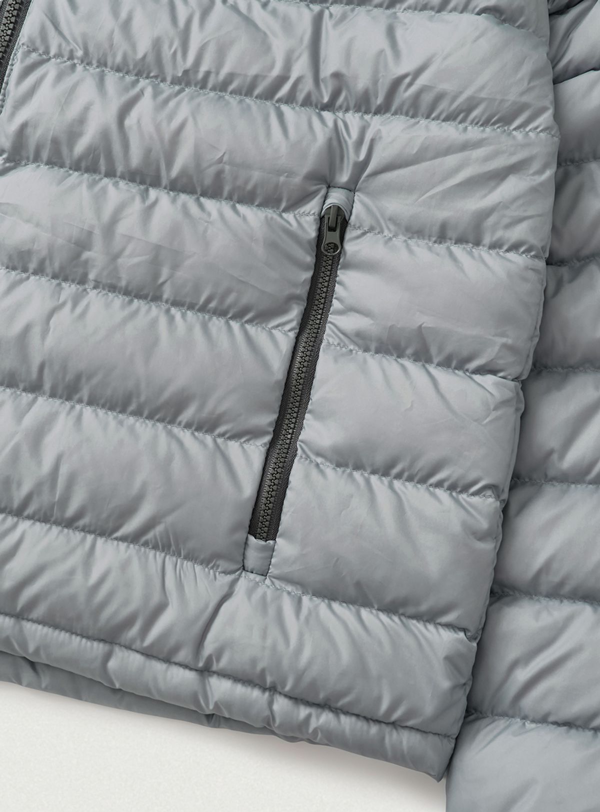 더바넷(THEBARNNET) Pebble Light Goose Down Hoodie Jacket_Silver Blue