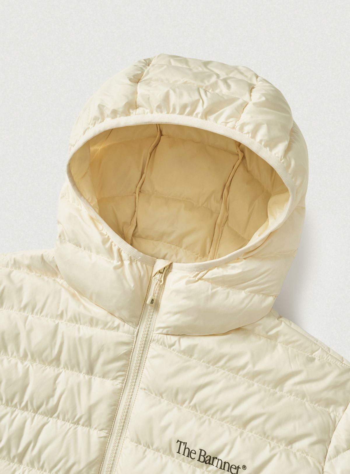 더바넷(THEBARNNET) Pebble Light Goose Down Hoodie Jacket_Cream