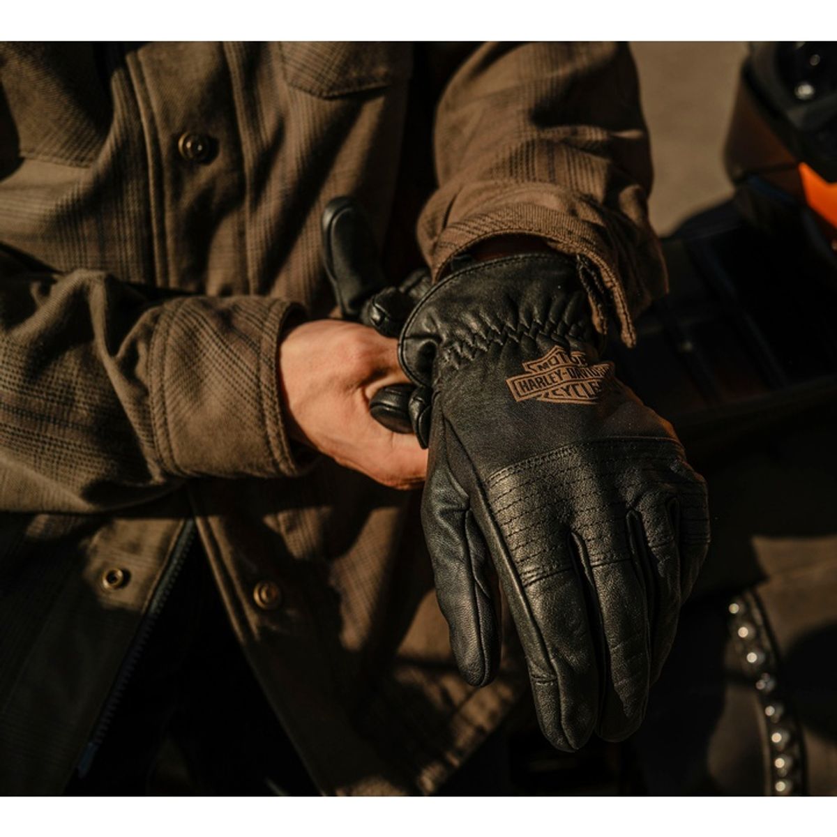 할리데이비슨(HARLEY-DAVIDSON) 남성 플레이드 라이딩 셔츠 재킷
