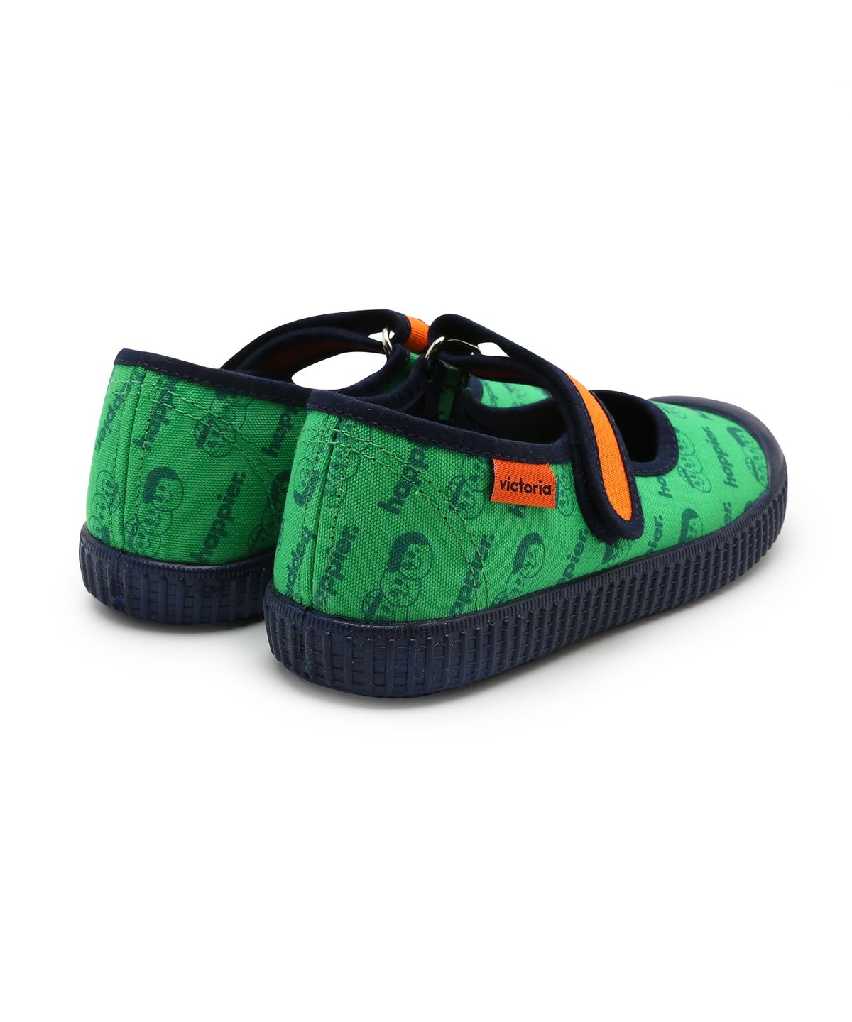 빅토리아슈즈 키즈(VICTORIA SHOES KIDS) 메르세데스 틴타다 코튼 스트랩 스니커즈 (1366939-VERDE)