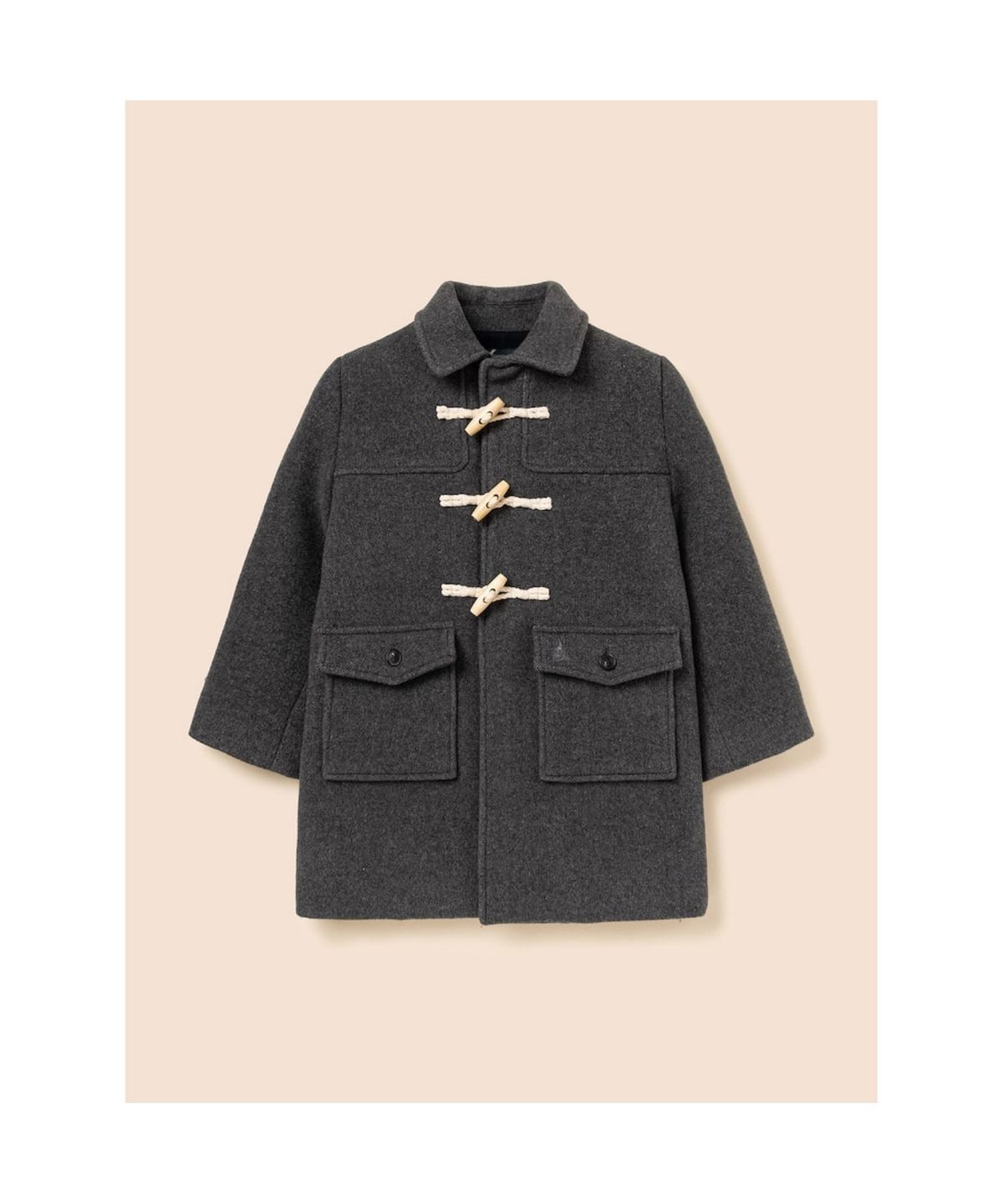빈폴 키즈(BEANPOLE KIDS) [Essential] 클래식 더플 코트  애쉬 (BI693TUE14)