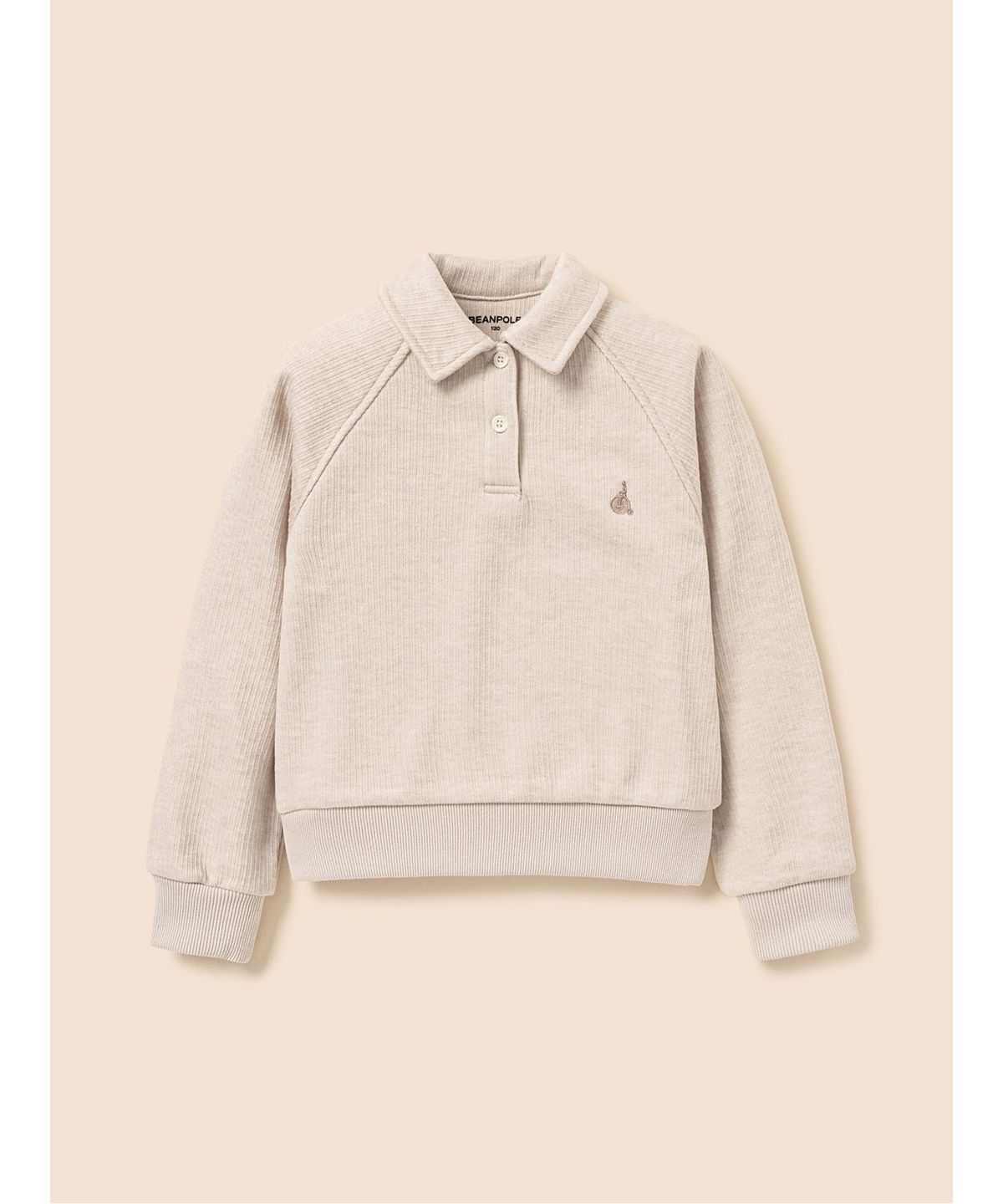 빈폴 키즈(BEANPOLE KIDS) 여아 저지 기모 코듀로이 넥 칼라 스웻셔츠  베이지 (BI6941G04A)