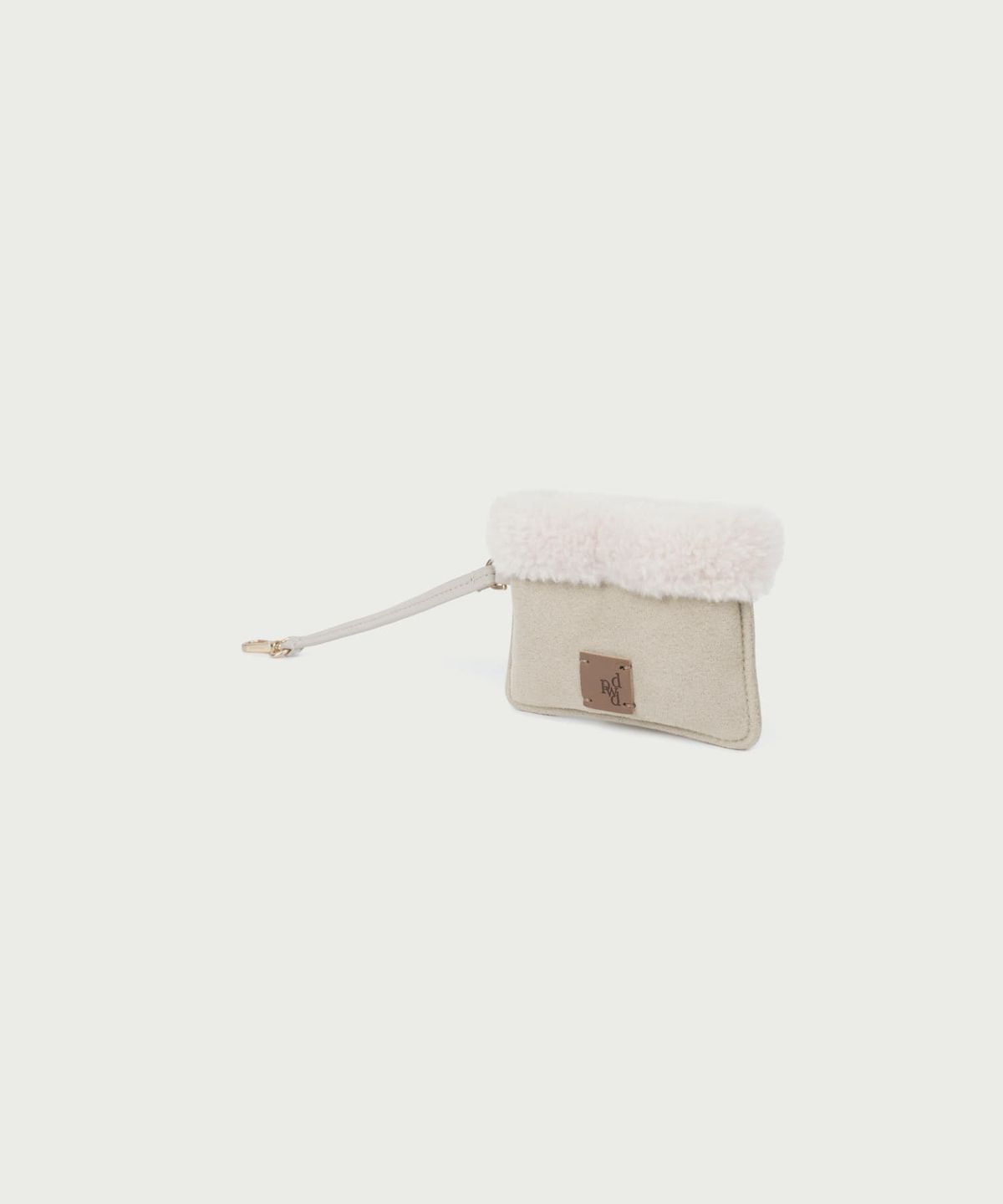 드파운드(DEPOUND) 시어링 무스탕 지갑 [아이보리]