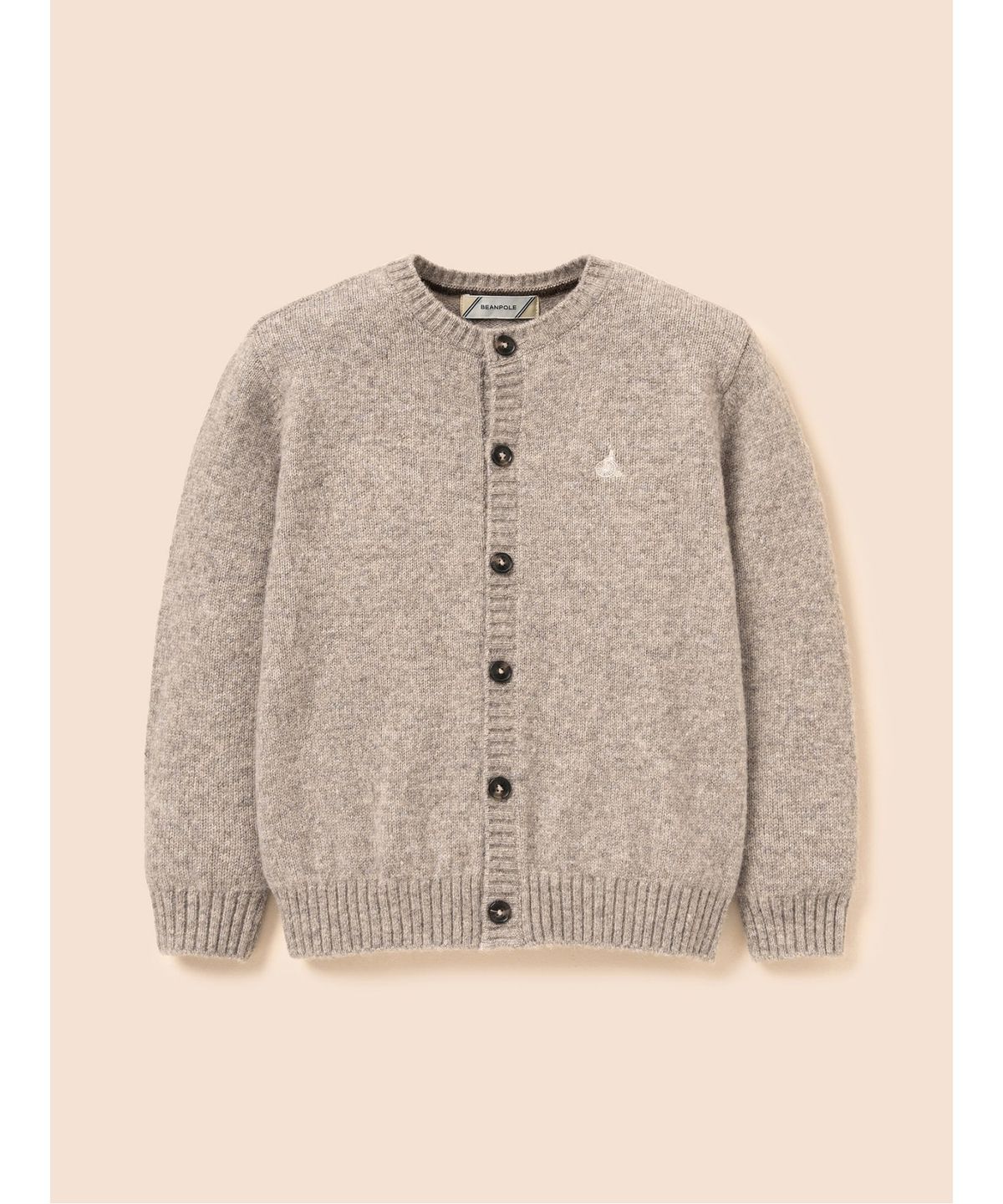 빈폴 키즈(BEANPOLE KIDS) 멜란 울 베이직 라운드 카디건  베이지 (BI695AU01A)